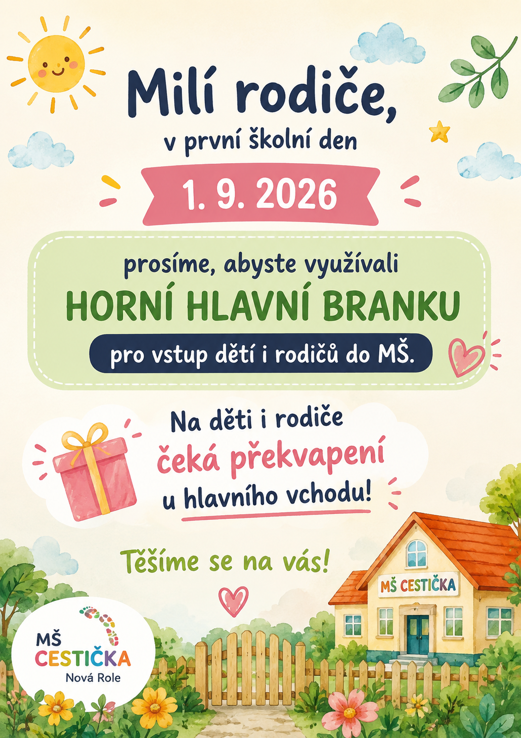 První školkový den 1.9.2026